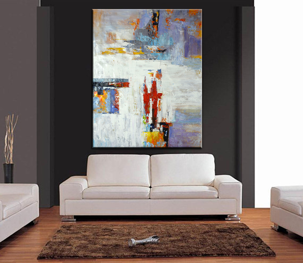 Hand-painting Abstract Oil Painting Extra Large Single Room
